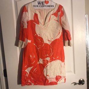 J.crew floral quarter sleeve dress